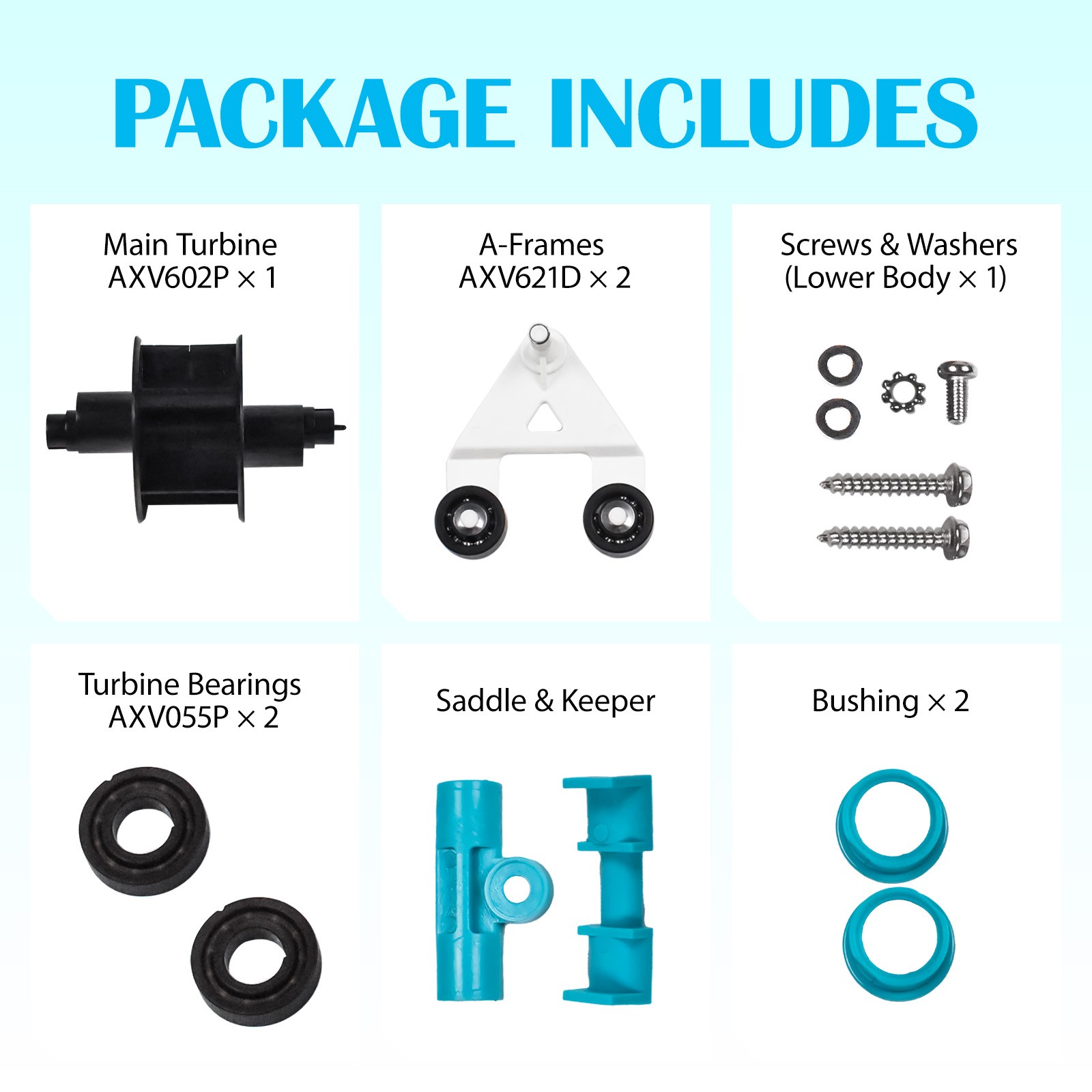 Pool Vac A-Frame Turbine Kit For Hayward Navigator Pro Ultra AXV621DAT AXV036BP