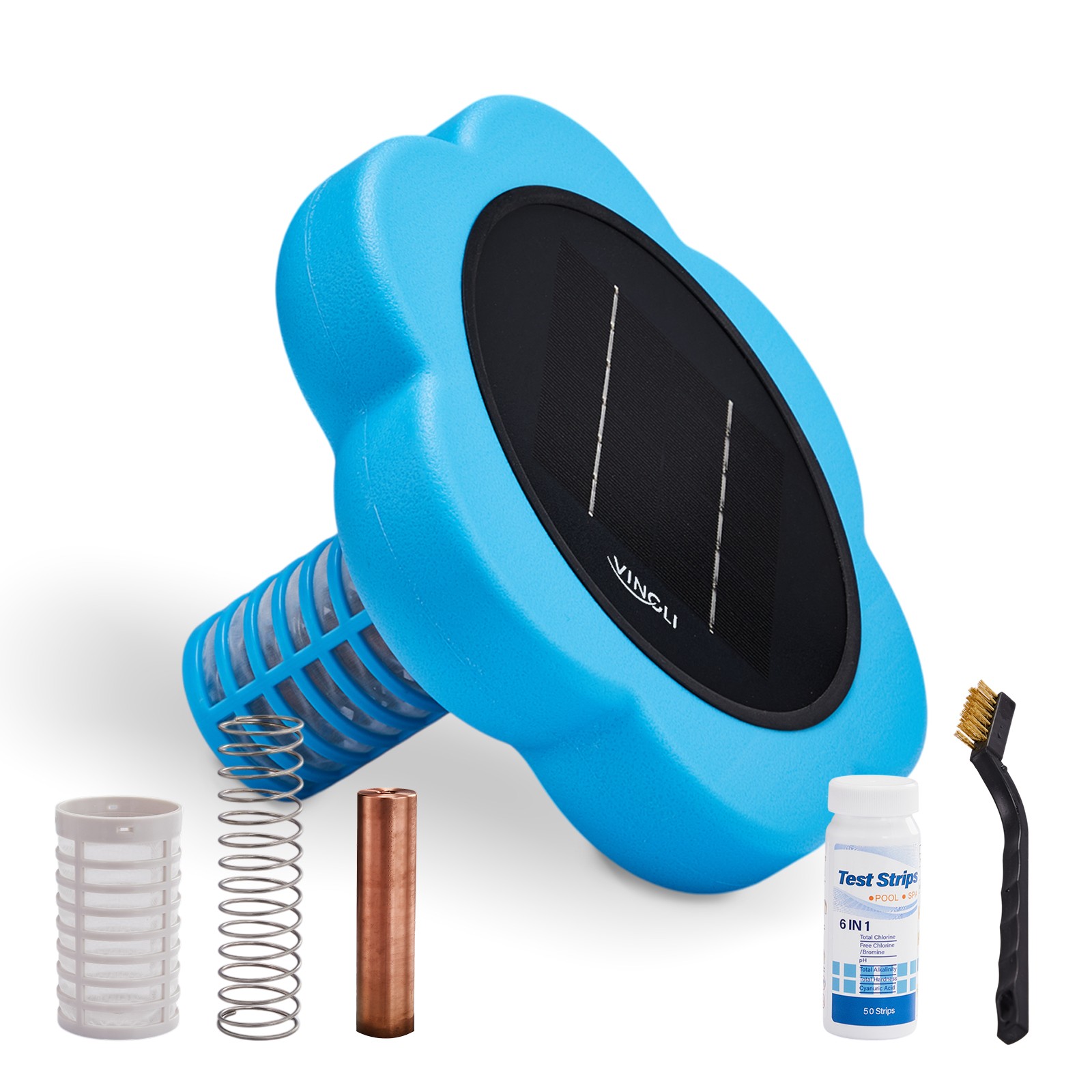 Solar Copper Pool Ionizer for Water Clarification Above Ground Inground Pool
