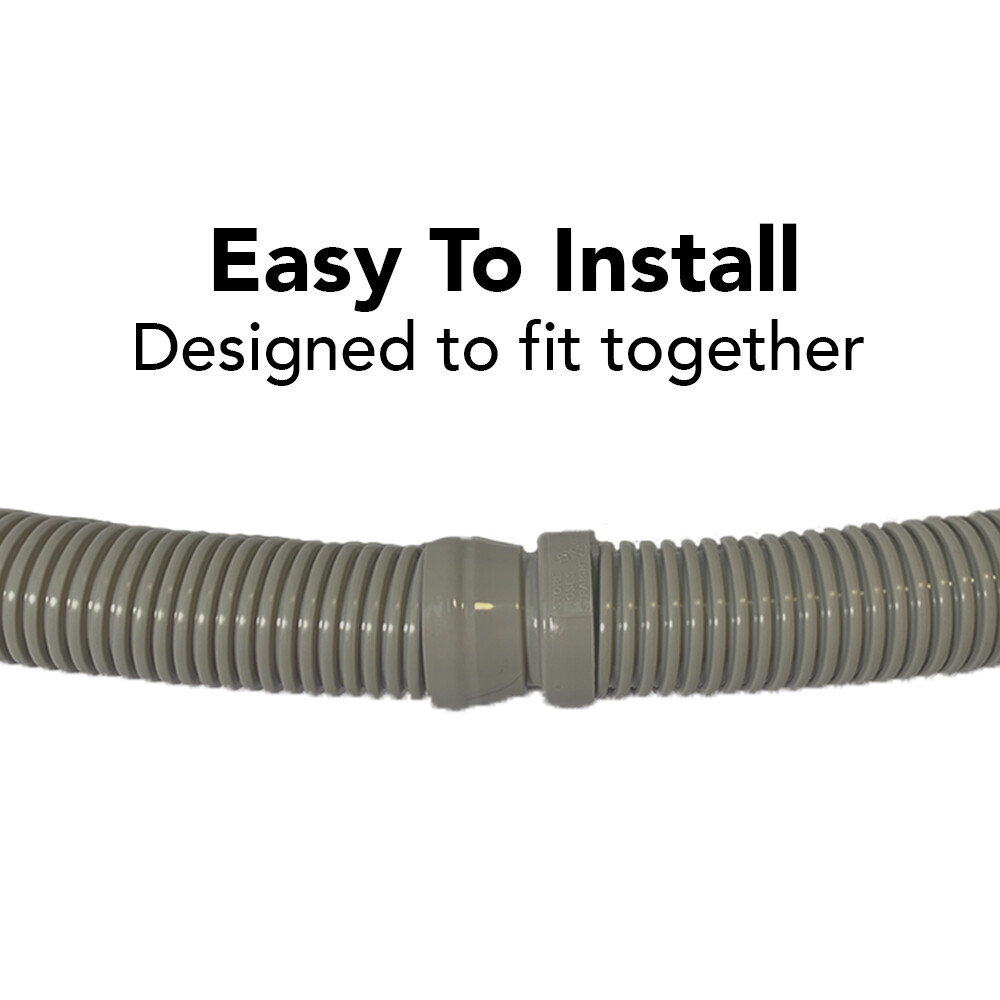 Puri Tech Vacuum Hose Navigator Pool Vac Ultra Aquabug 1.5in x 4ft Lt Grey 6 pk