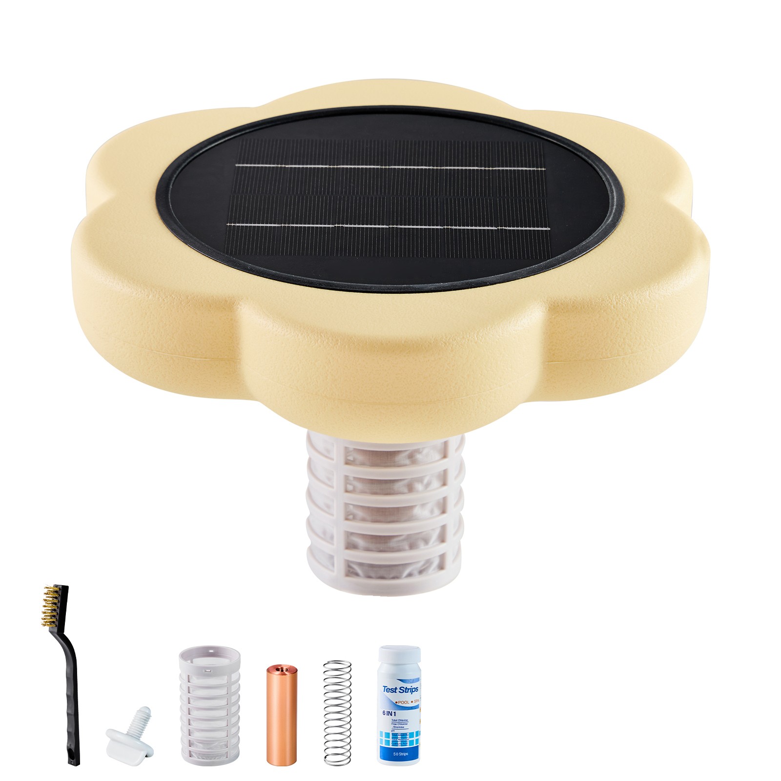 Uimoso Solar Pool Ionizer with Copper Anode for Pools Up to 45000 Gallons,Yellow