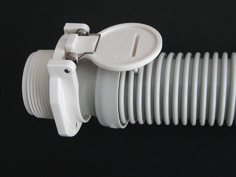 Vac Lock Safety Pool Wall Hose Fitting Connector, White.