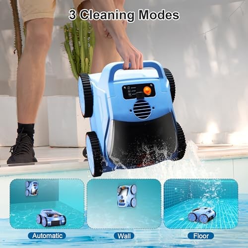 Inground Robotic Pool Cleaner Floor Wall Waterline 150min