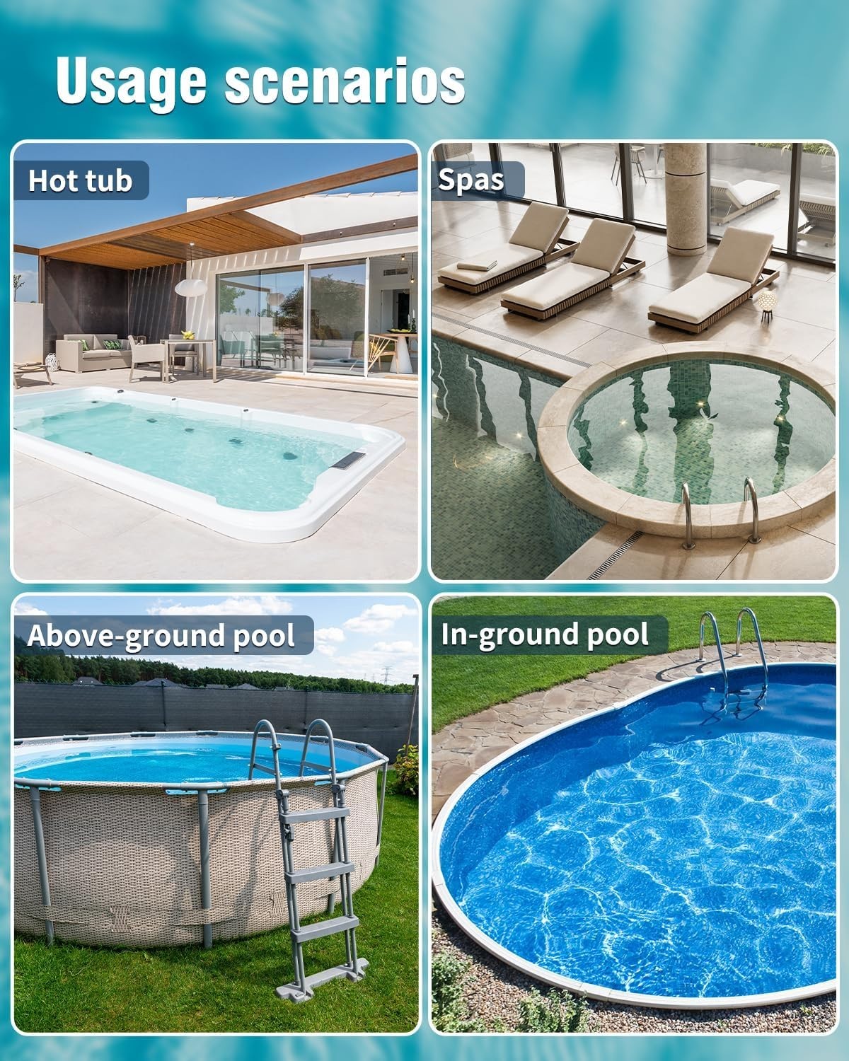 LITTLE SHARK Pool Vacuum For Above Ground Pool, Hot Tub Vacuum 60W Motor