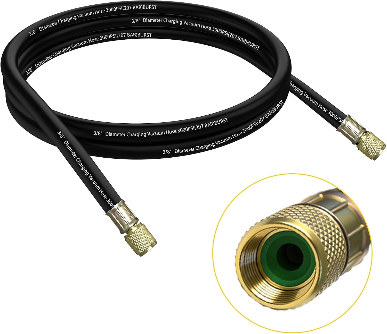 Upgrade 8FT 15696 3/8″ HAVC Heavy Duty Charging Vacuum 8Ft hvac vacuum hose