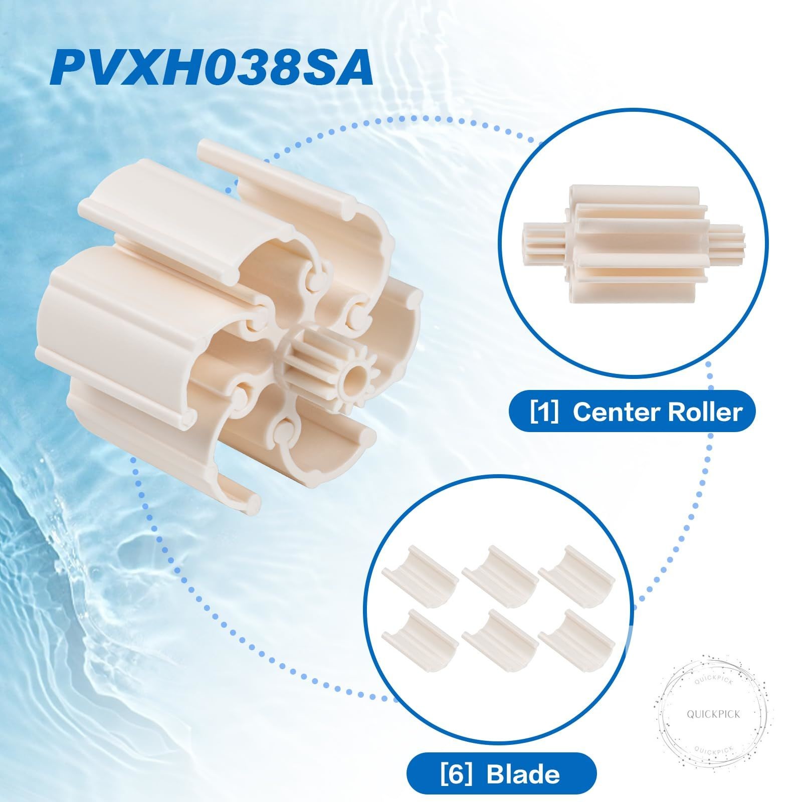 PVXH038SA Pool Cleaner Vacuum Impeller with 6 Vane Kit,for Hayward Automatic