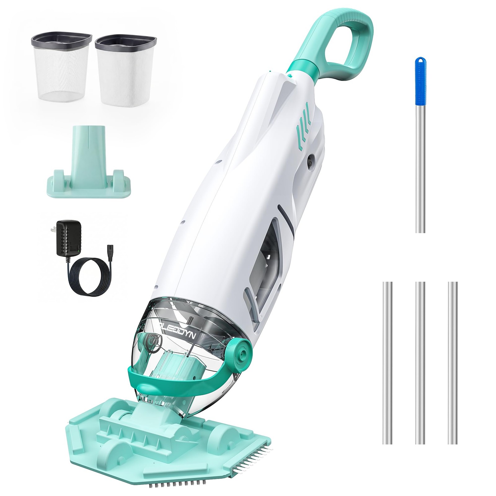 Cordless Handheld Pool Vacuum 18.5 GPM, Above Ground Pool Vacuum Cleaner with…