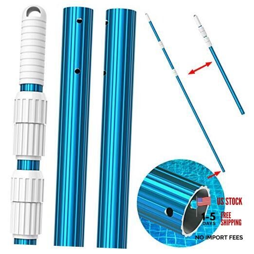 Upgraded Thin 1.3mm Blue Aluminum Telescoping Swimming Pool 15 Feet
