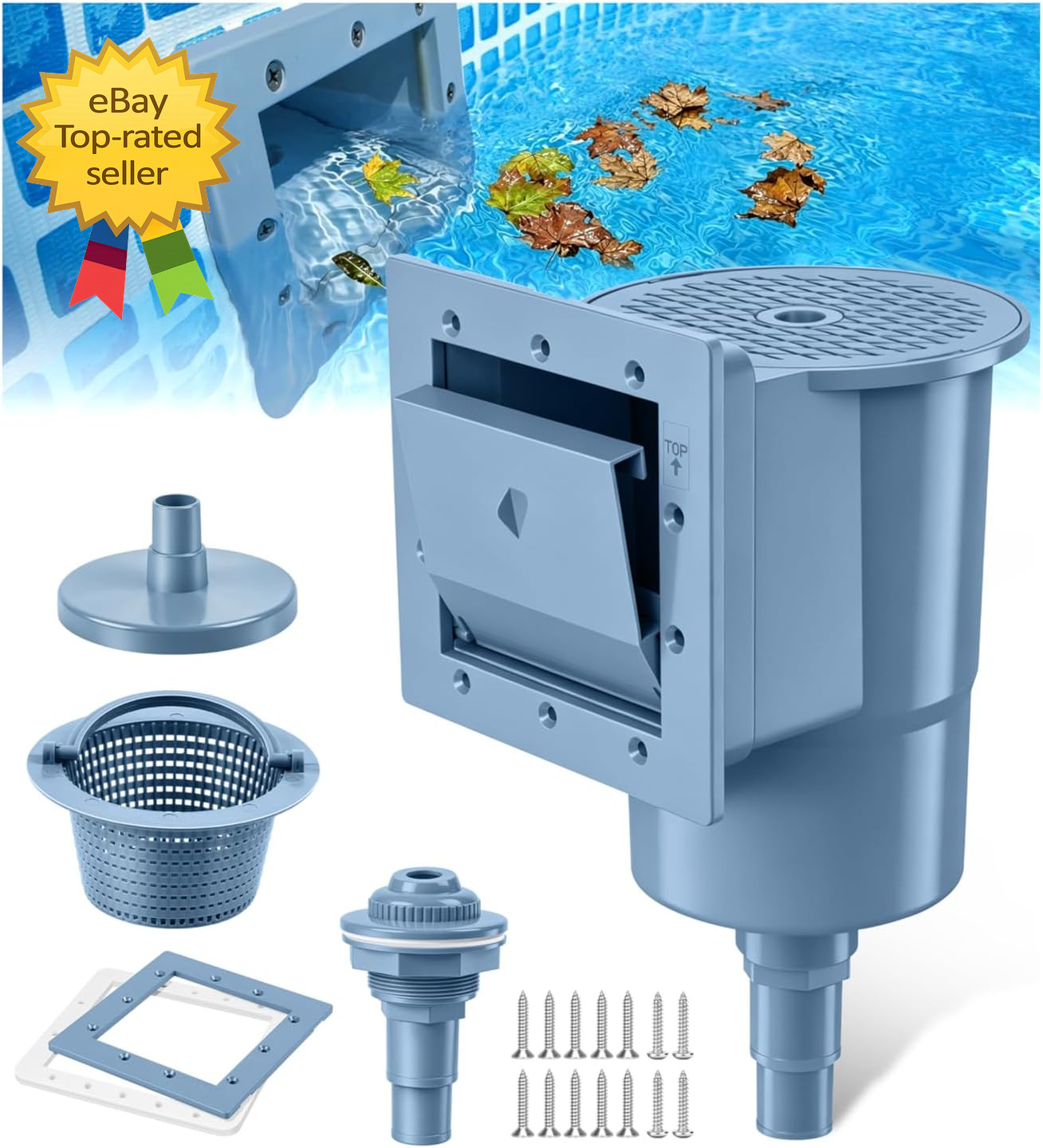 Above Ground Pool Wall Skimmer Kit Heavy Duty Mount Surface Skimmer