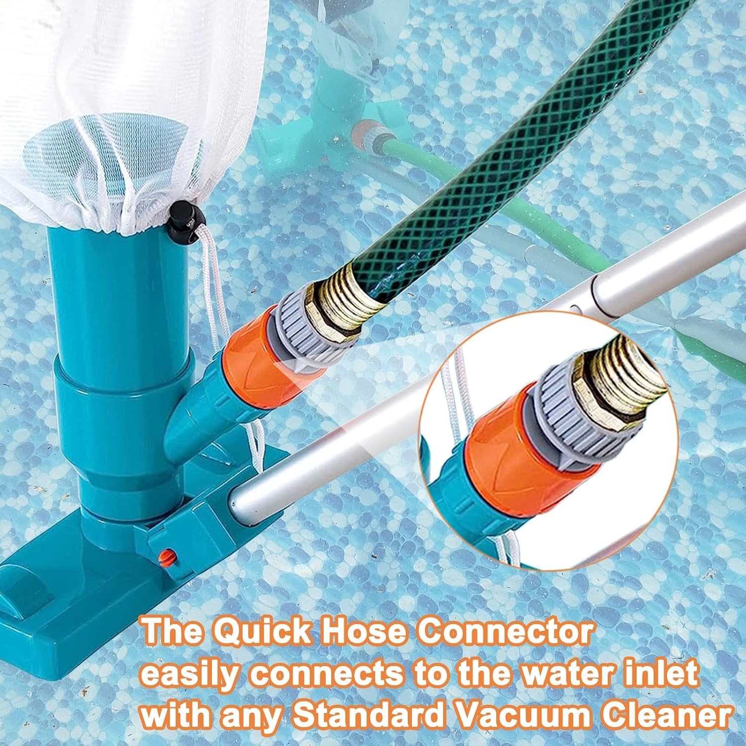 Quick Coupler for Portable Pool Vacuum, Suction Tip with Sealant Tape, Pool V…