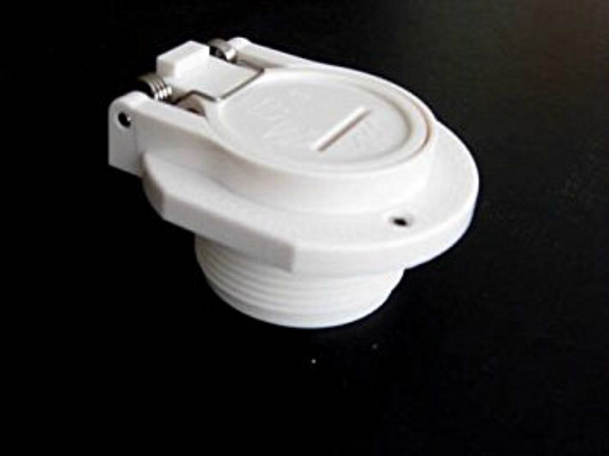Vac Lock Safety Pool Wall Hose Fitting Connector, White.