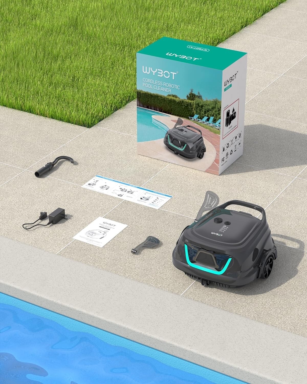 WYBOT A1 Cordless Robotic Pool Cleaner, Automatic Pool Vacuum