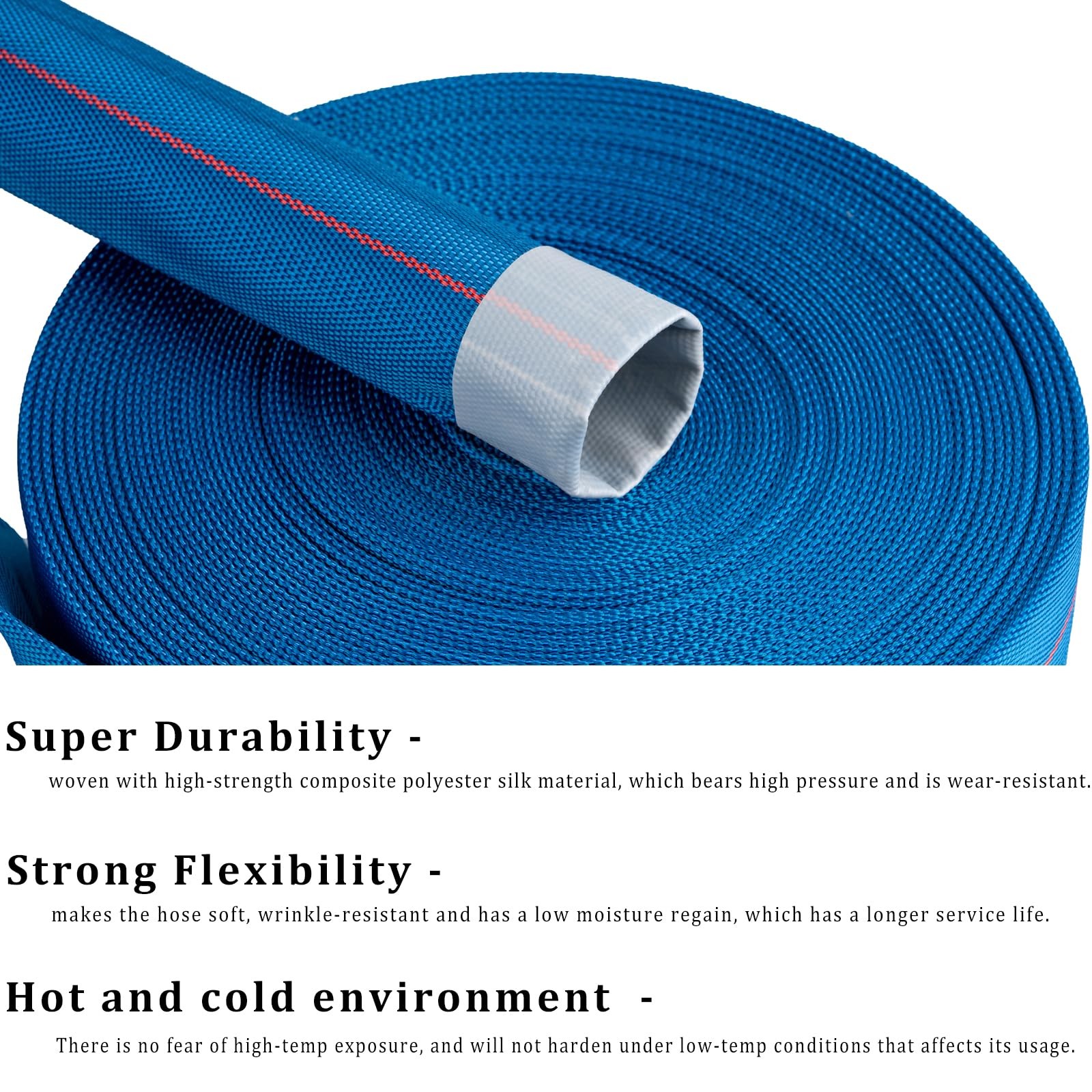 Zy-Hosetube Pool Backwash Hose 1-1/2 100 Ft Heavy Duty Pvc Water Discharge Pipe