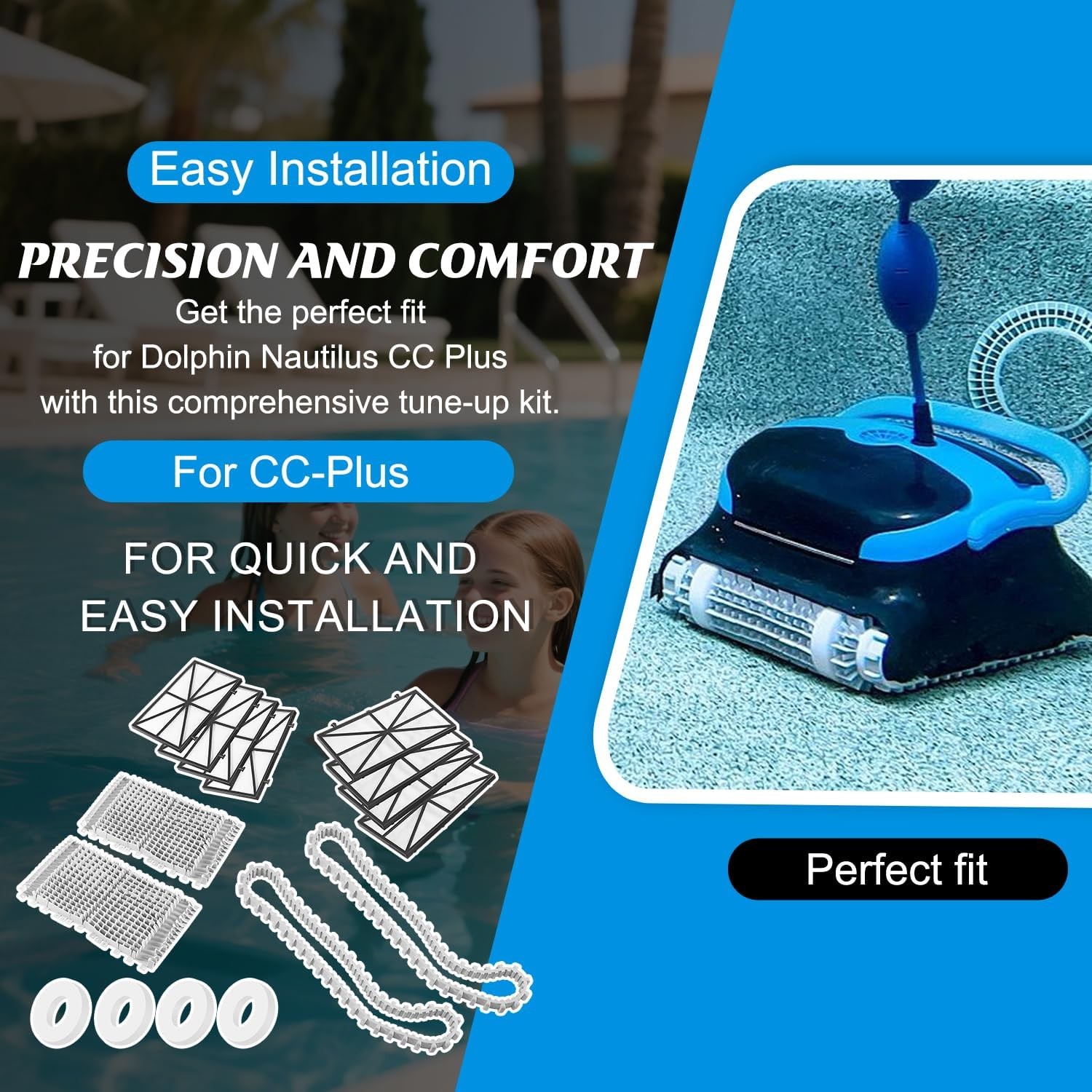 Tune-up Kit for Maytronics Dolphin Nautilus CC Plus Robotic Pool Cleaner Incl…