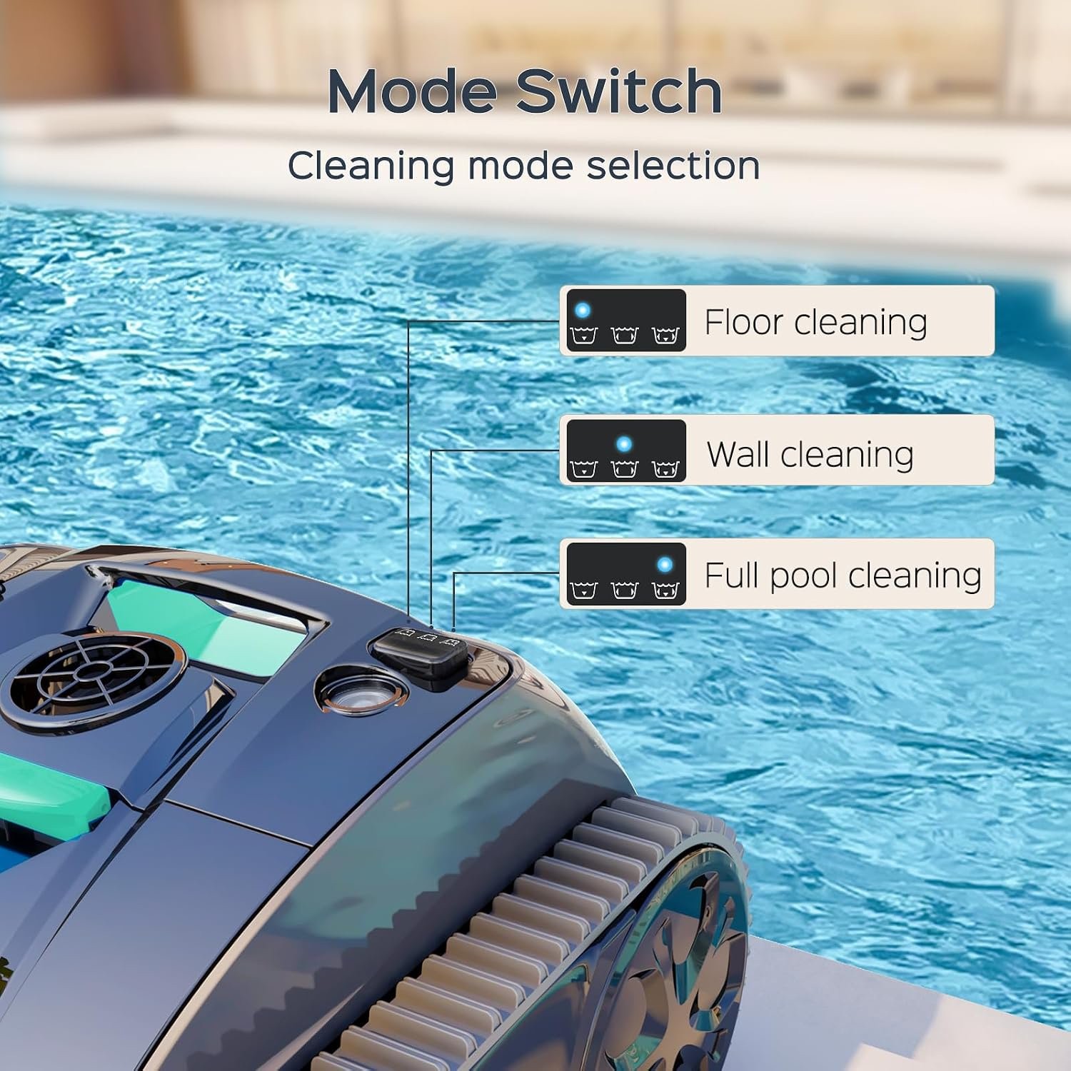 WYBOT C1PRO Pool Robot Vacuum, Smart APP Support, Auto Wall & Waterline Clean A