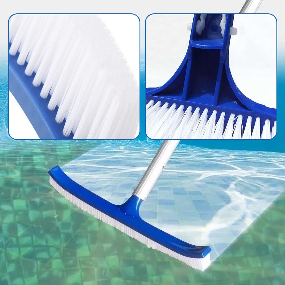 Professional Heavy Duty 18″ Swimming Pool Floor Wall Cleaning Brush Head Tool