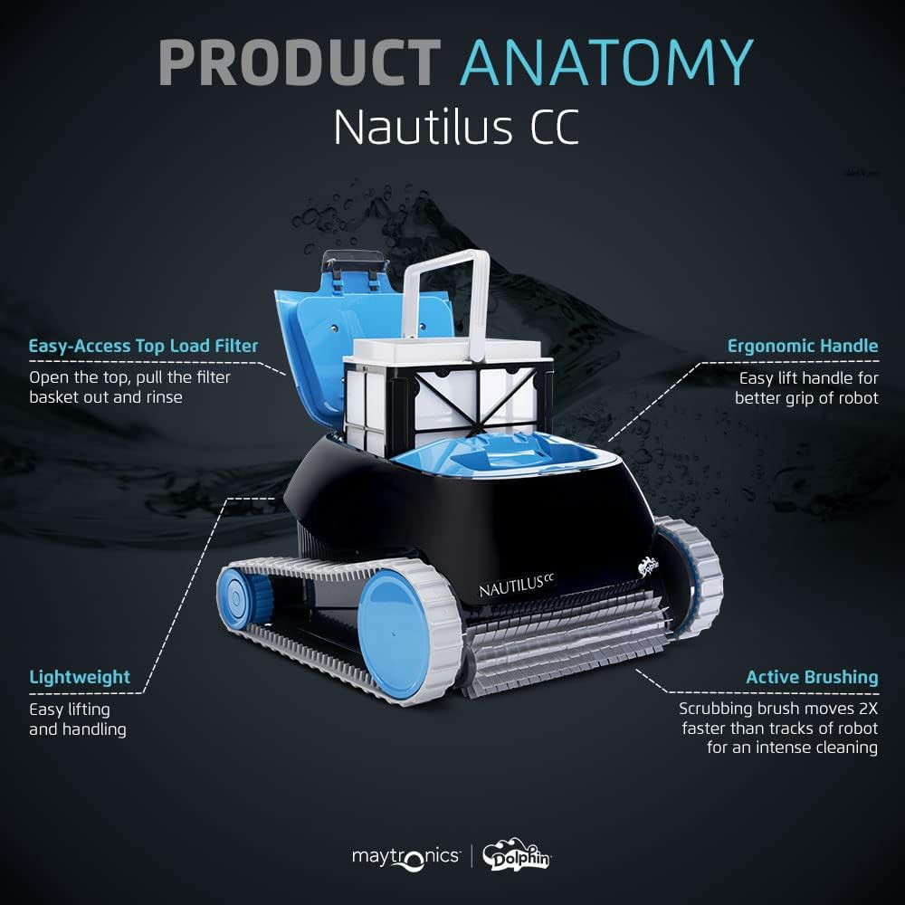 Maytronics Dolphin Nautilus CC Automatic Robotic Pool Vacuum Cleaner – Open Box