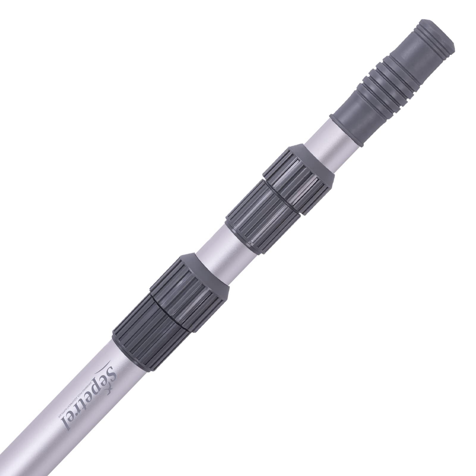 15ft Telescoping Pool Cleaning Pole for Skimmer Net, Brush & Vacuum Head