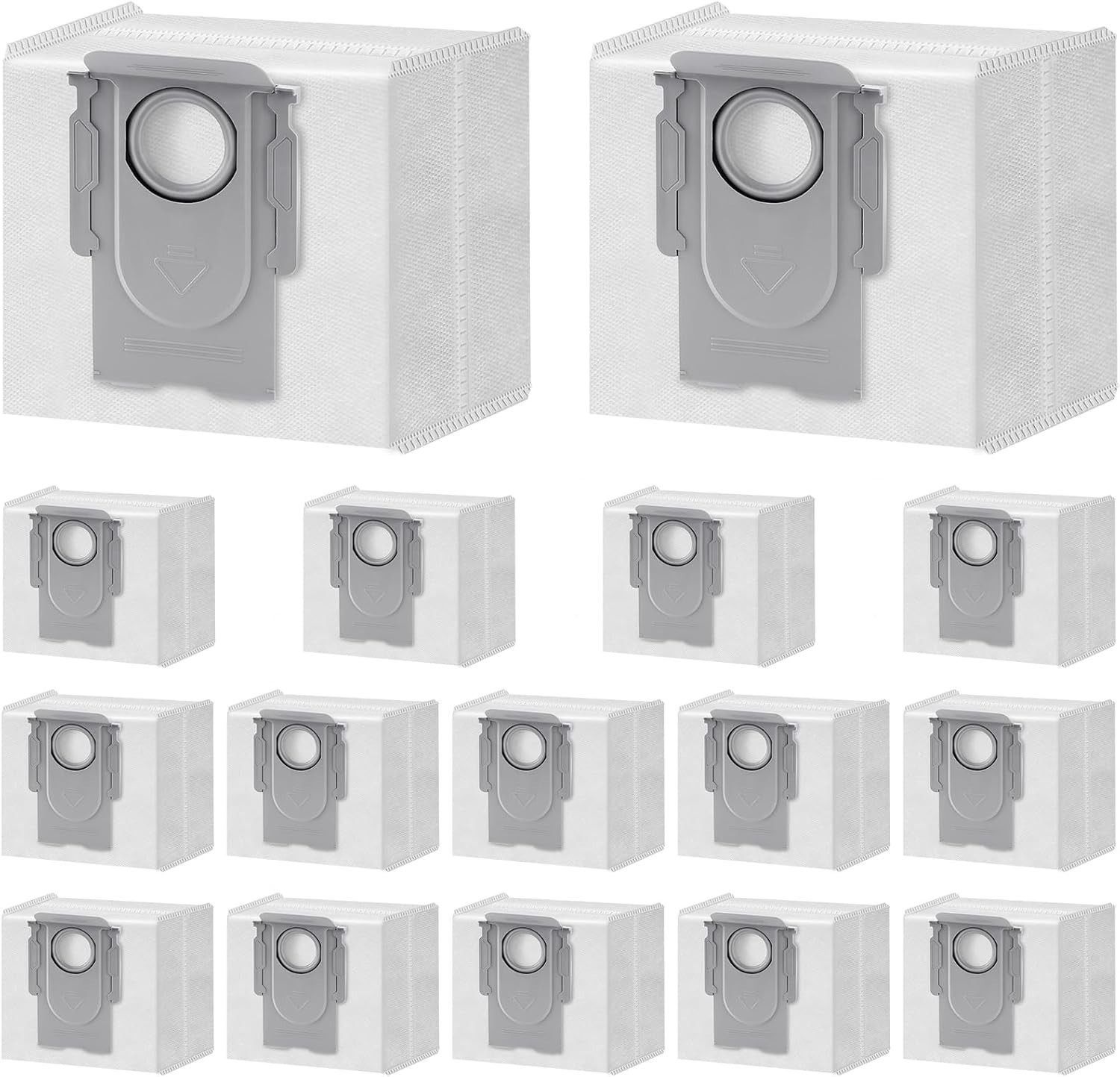 16 Packs Q10 Q7 Q5 Bag Replacement for Roborock Q10 S5+, Q7 M5+, Q5 Max+, 3.6L V