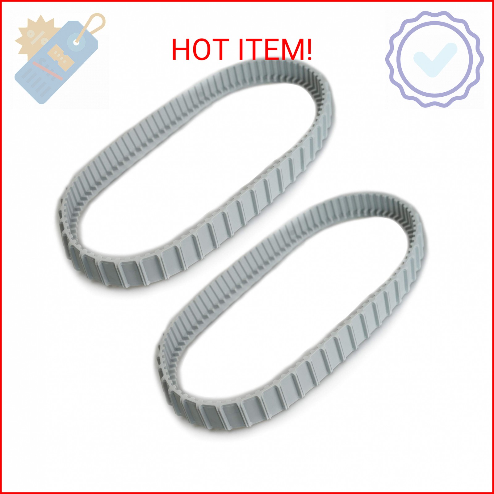 Calvana (2 Pack) Replacement Gray Tracks for Maytronics Dolphin Robotic Pool Cle
