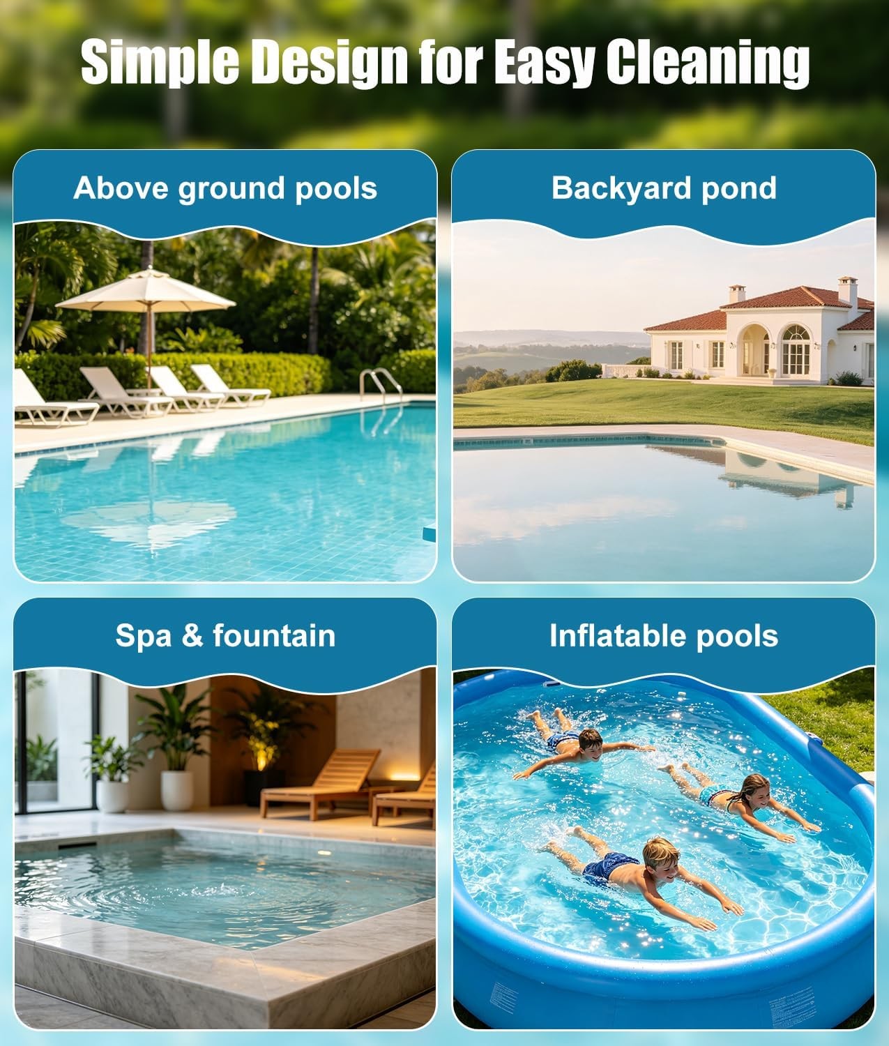 Portable Pool Vacuum Jet for Above Ground Pool, Spas, Ponds & Fountains |