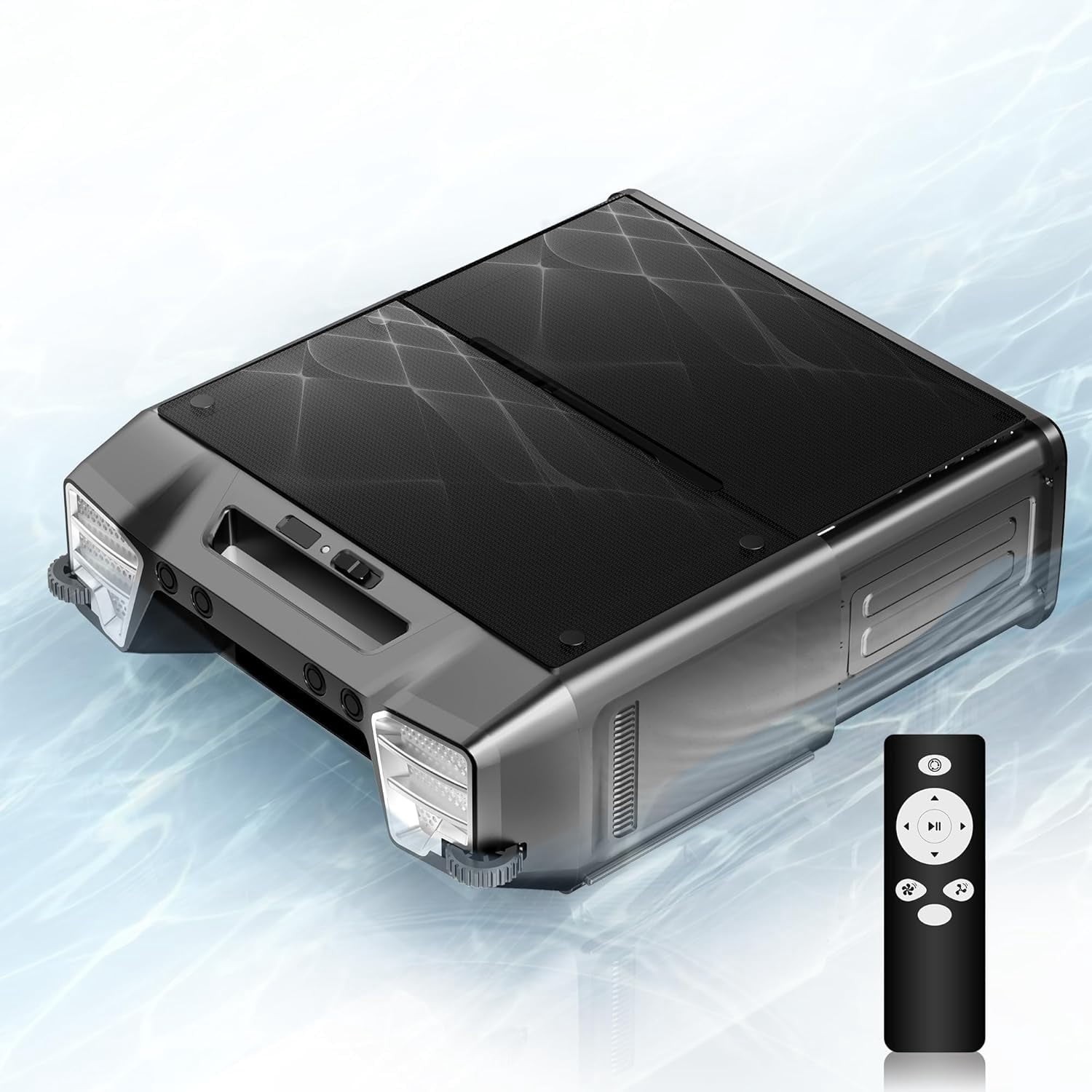 YOMA Y80 Upgraded Solar Pool Skimmer Robotic Surface Cleaner with Remote