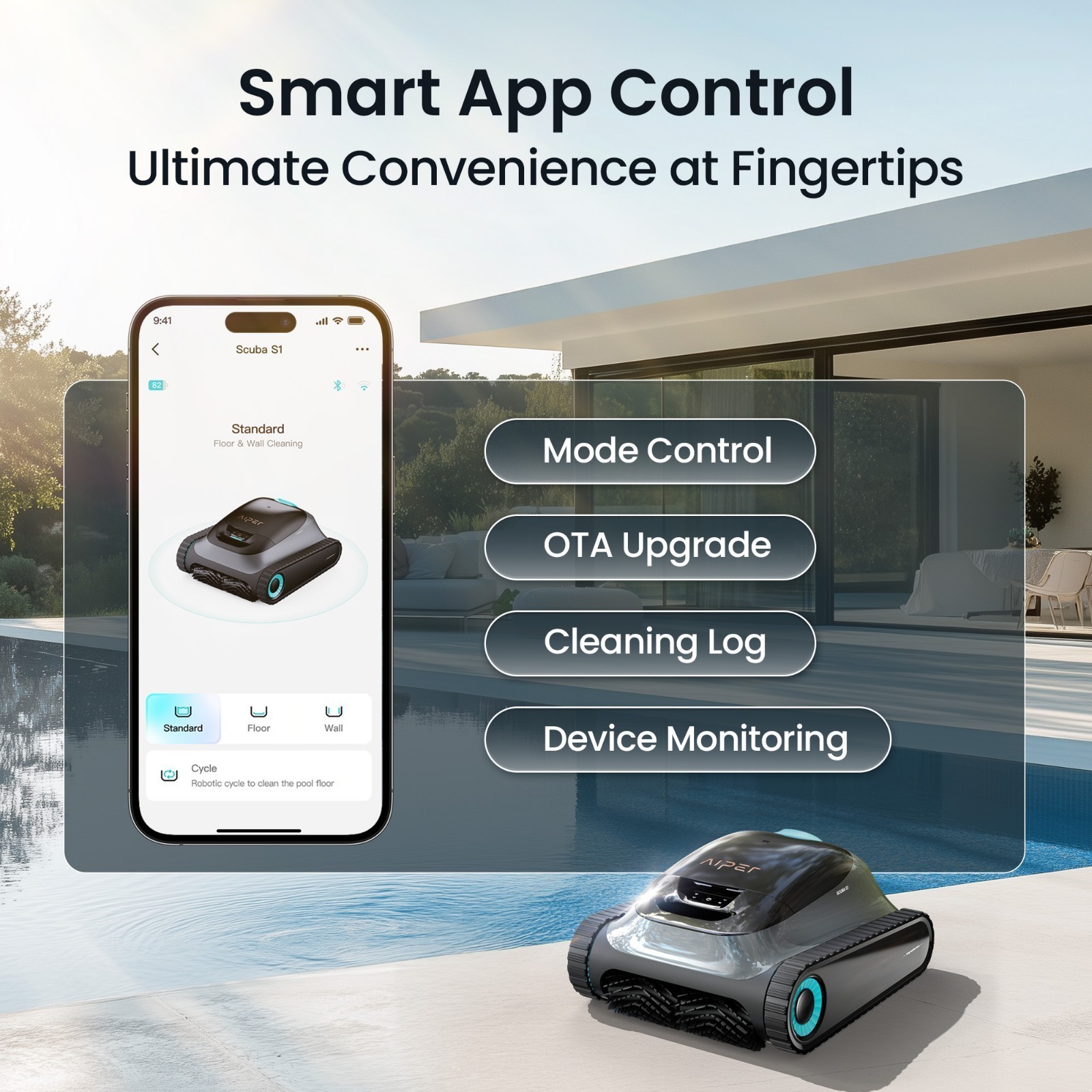 Aiper Scuba S1 2025 Pool Cleaner Vacuum,Version APP Control For Inground Pool US