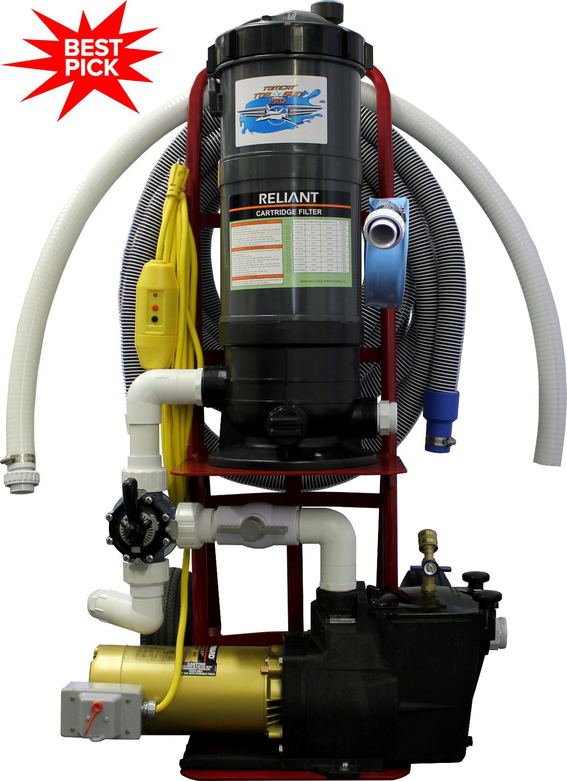 TOMCAT® TOP GUN™ PRO PORTABLE POOL VACUUM CLEANER 1.0 HP HAYWARD® SUPER PUMP®