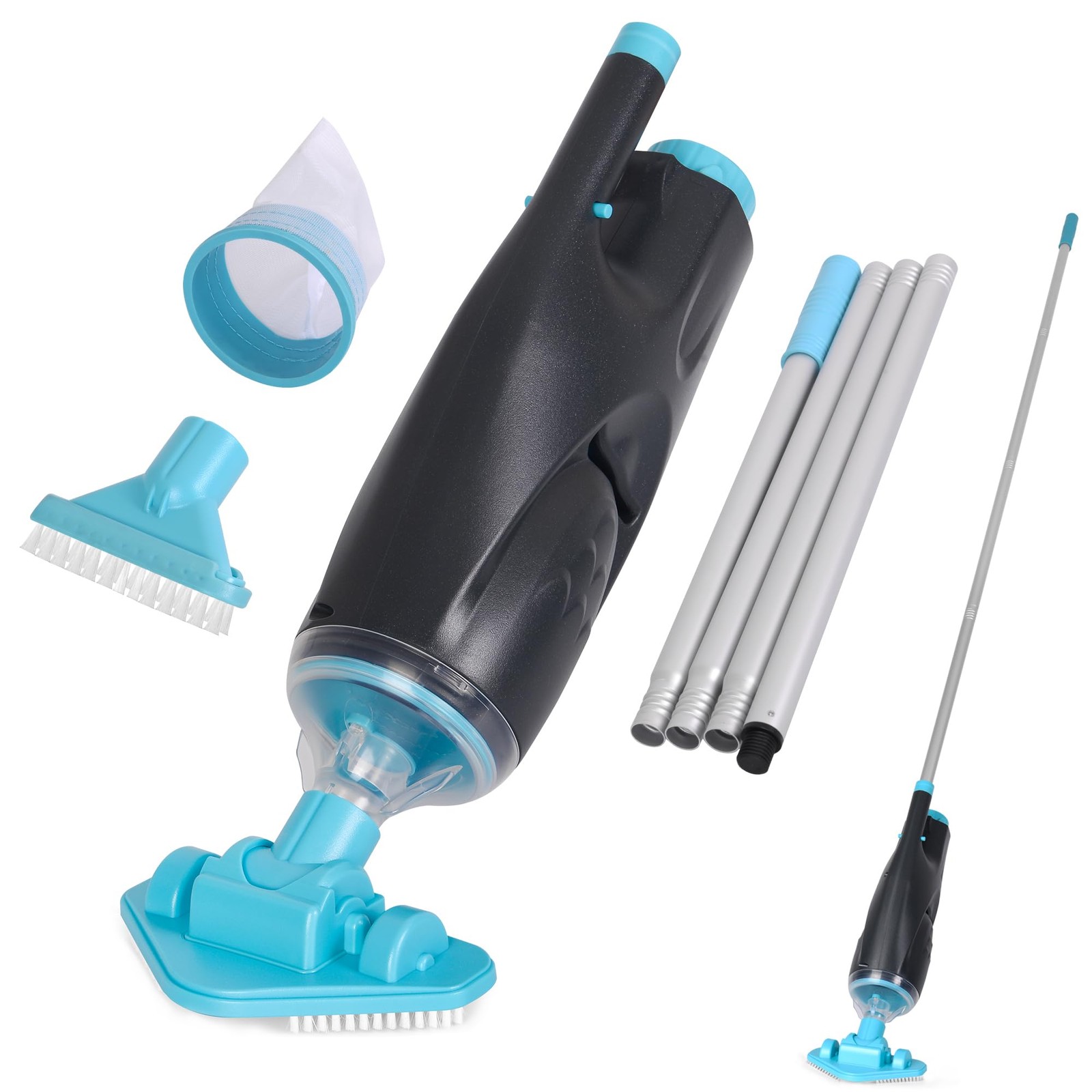 Cordless Handheld Pool Vacuum for Hot Tub Spa and Small Pools, Running time u…