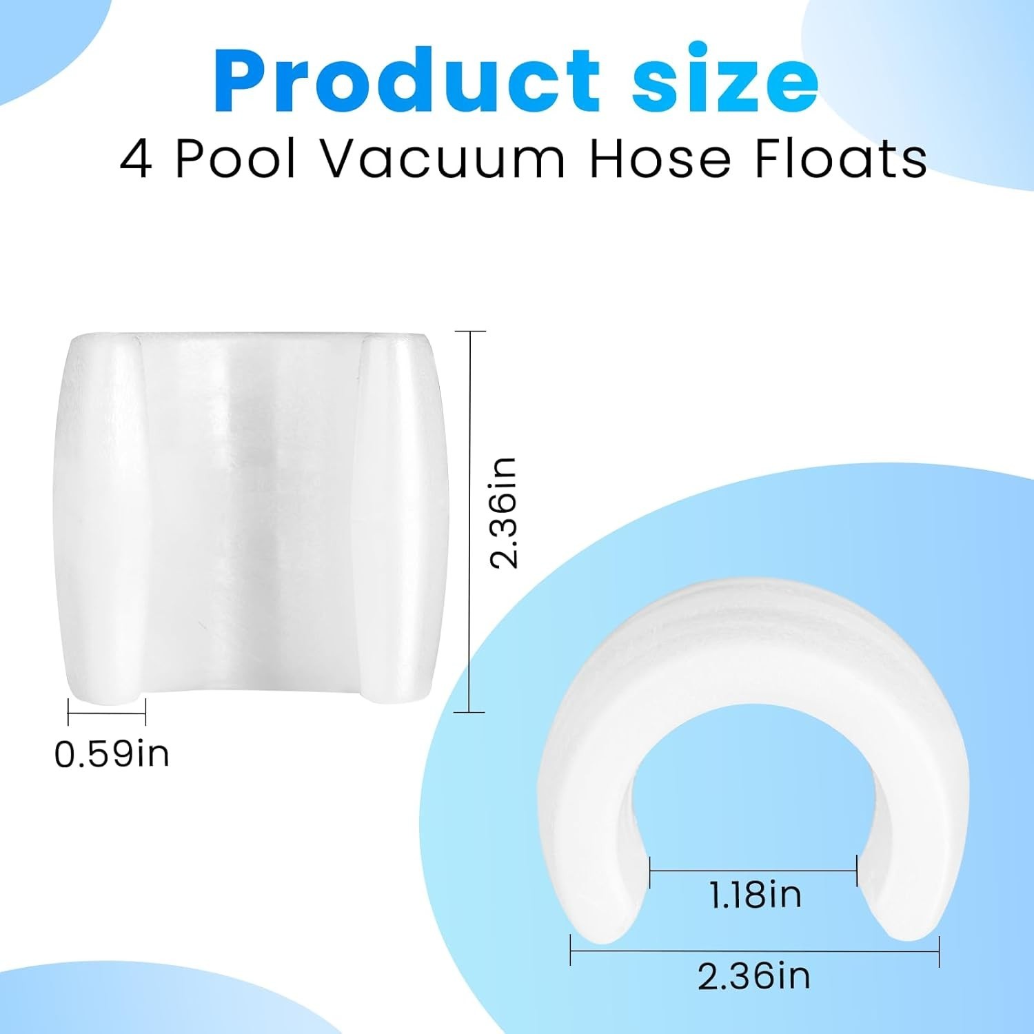 Lightweight Pool Cleaner Hose Floats (4 Pack) – Easy Installation & Reliability