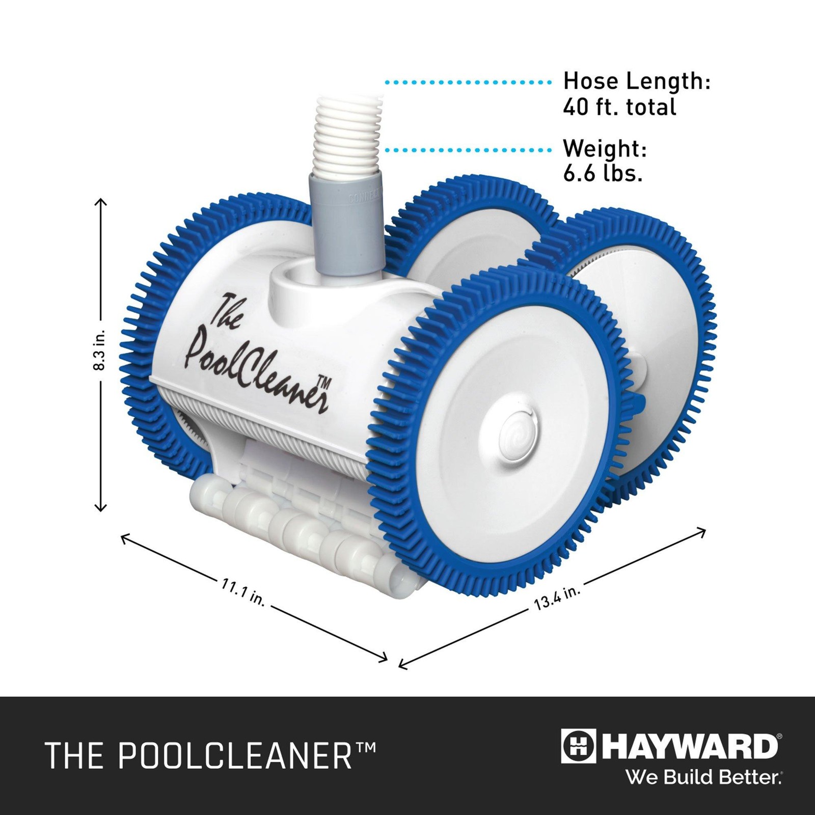 Hayward W3PVS40JST The PoolCleaner 4x Suction Side Pool Cleaner, 4WD