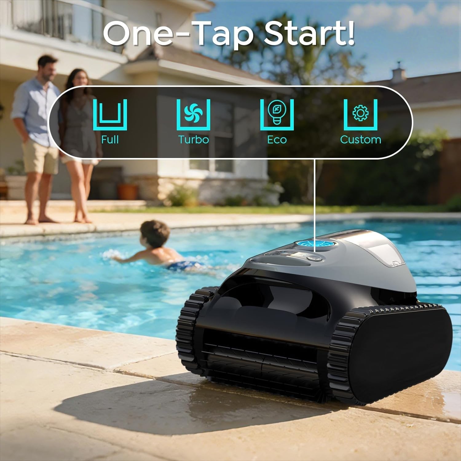 BRINBO C1 Cordless Robotic Pool Cleaner Wall Waterline 150Min