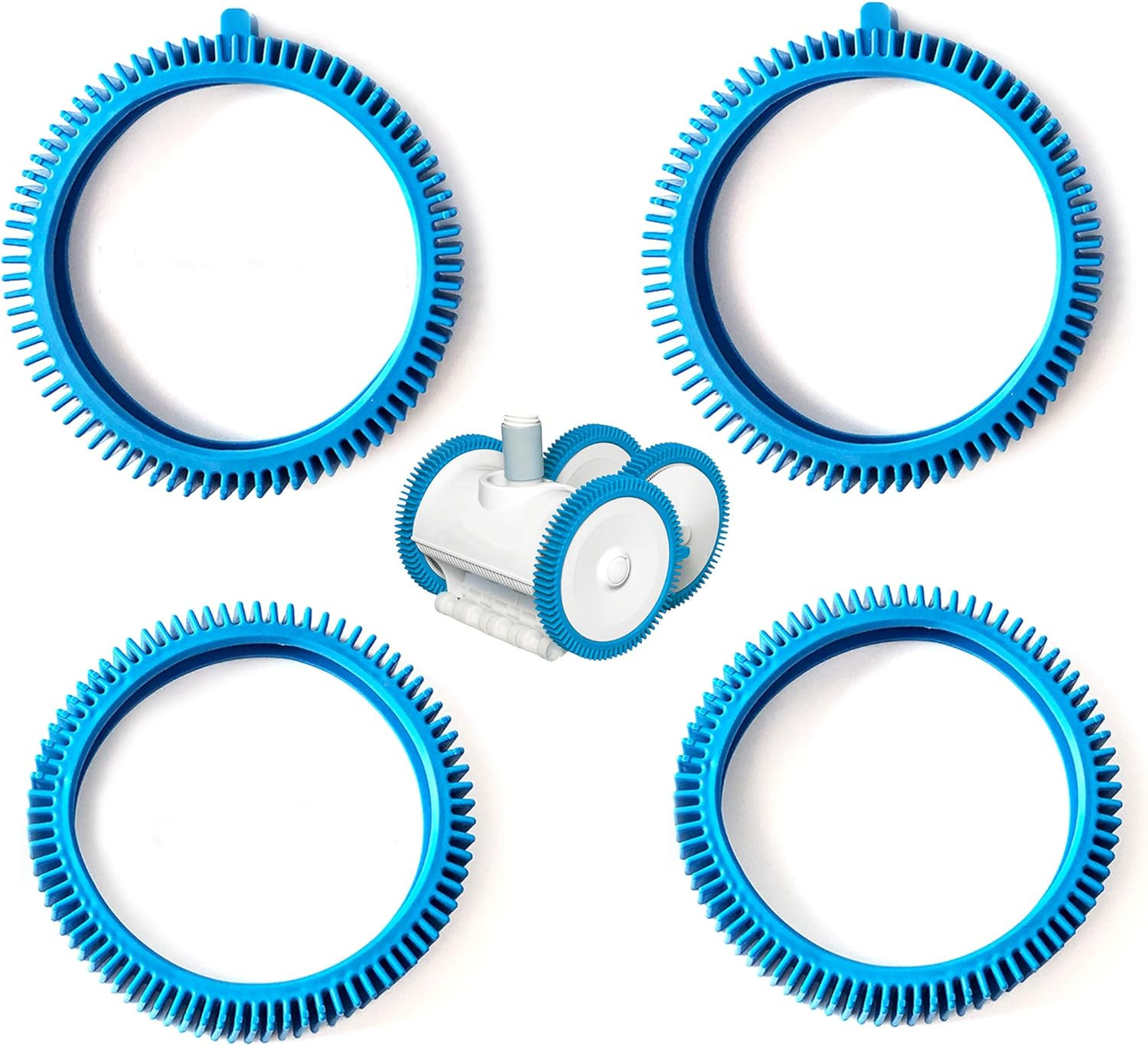 Pool Cleaner Front Tire and Rear Tire Combo Kit, Compatible with Poolvergnuegen