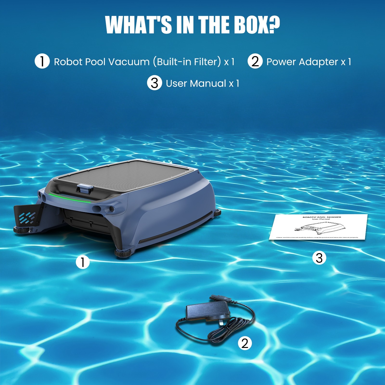 AIRROBO SP200 Solar Powered Pool Skimmer Surface Pool Cleaner Robot Vacuum APP