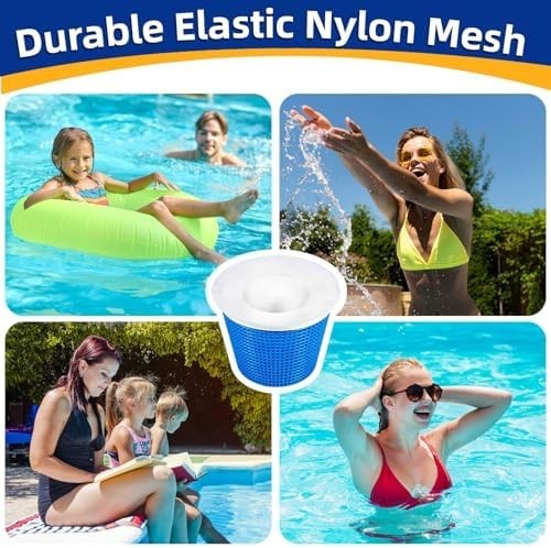 Pool Skimmer Socks 30 Pack Filter Basket Savers Fine Mesh for Above Inground Poo