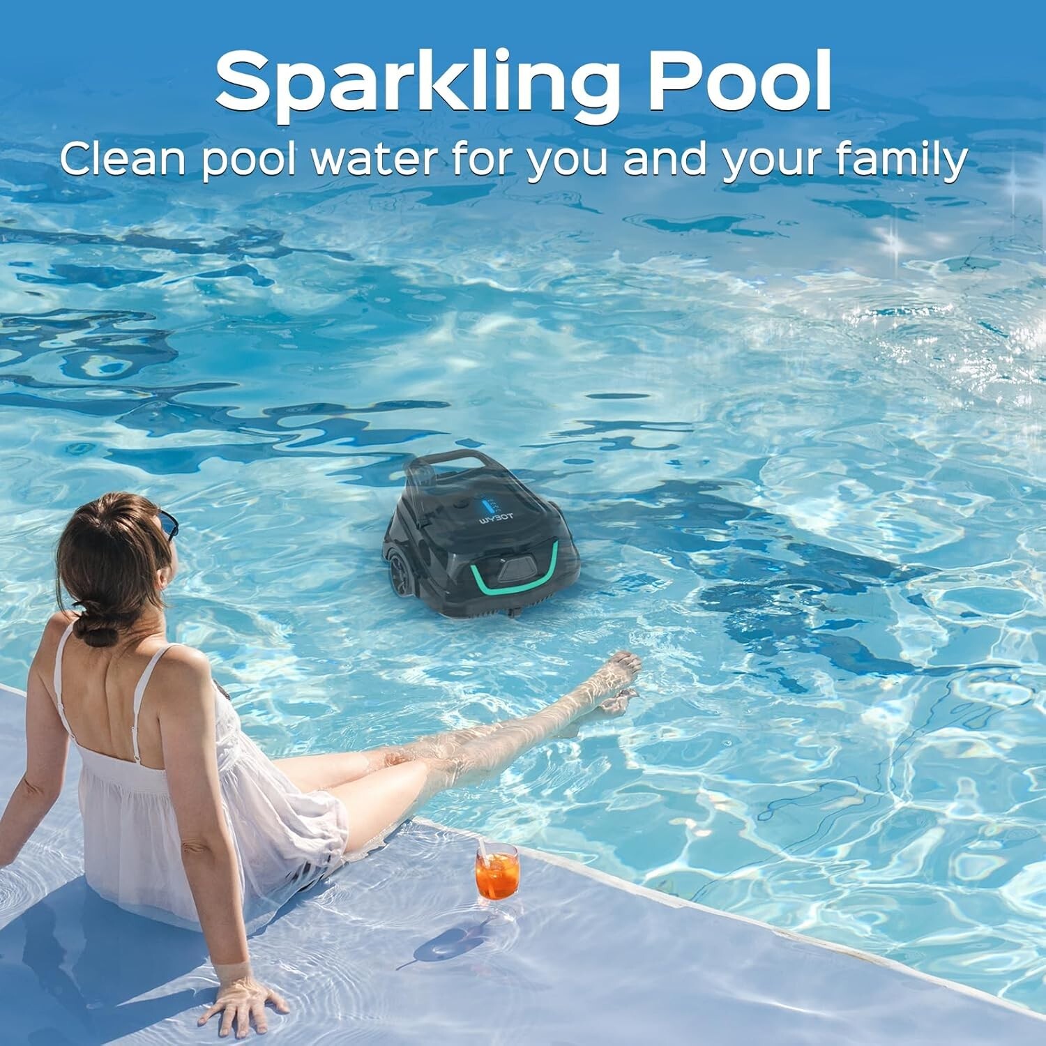 WYBOT A1 Cordless Robotic Pool Cleaner, Automatic Pool Vacuum