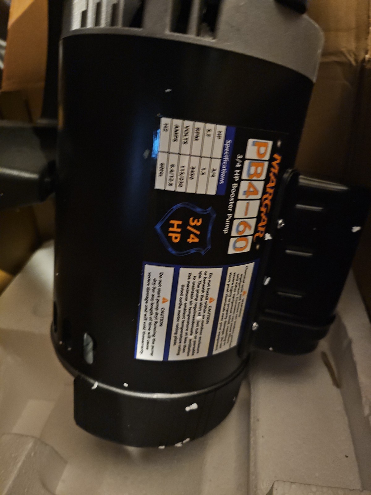 Polaris Pressure Side Pool Cleaners PB4-60 3/4 HP Booster Pump 115/230V
