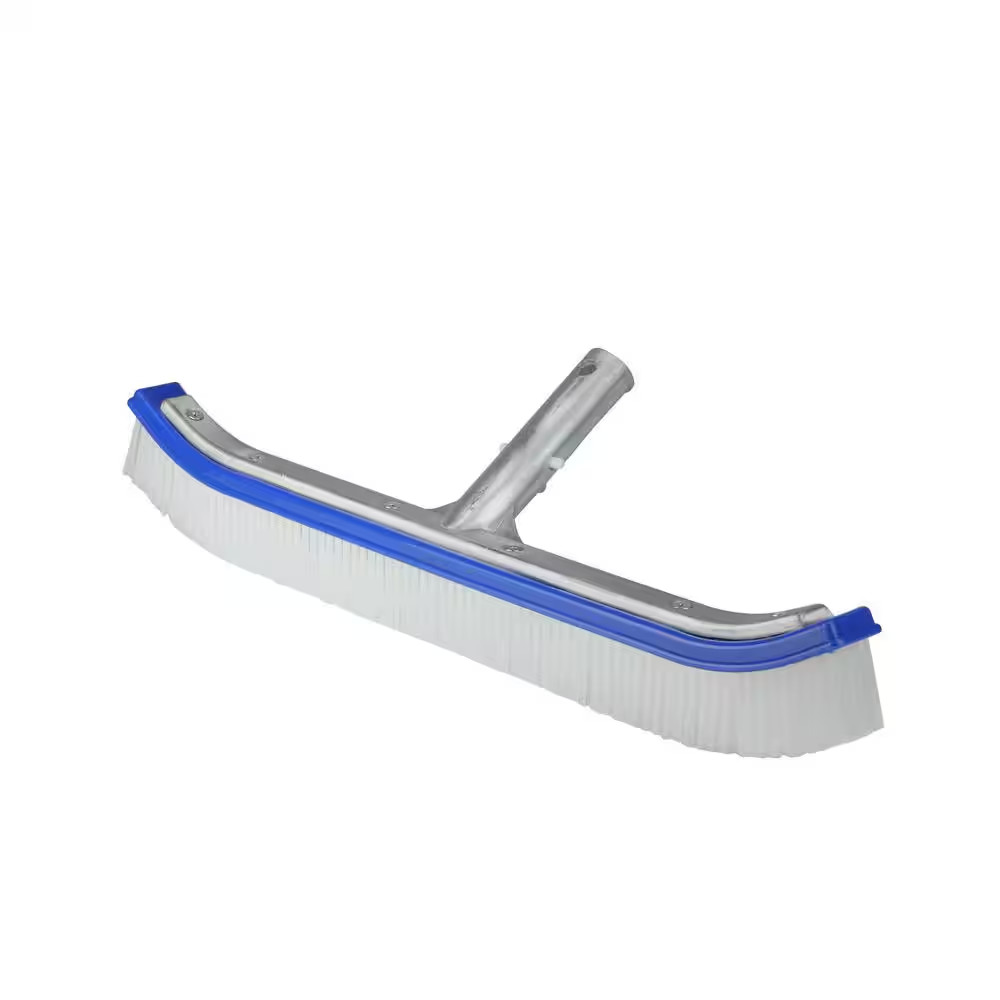 18 In. Blue Standard Curve Nylon Bristle Wall Brush with Aluminum Support
