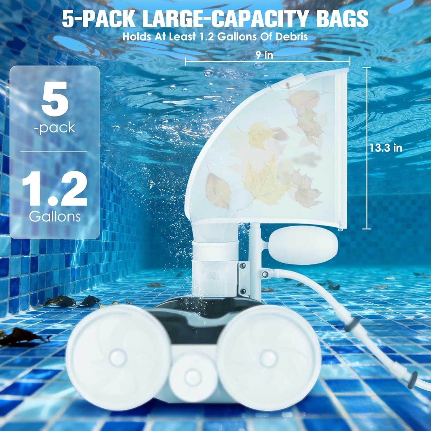 Pool Cleaner Bags for Polaris 280 & 480 Replacement (5 Pack)