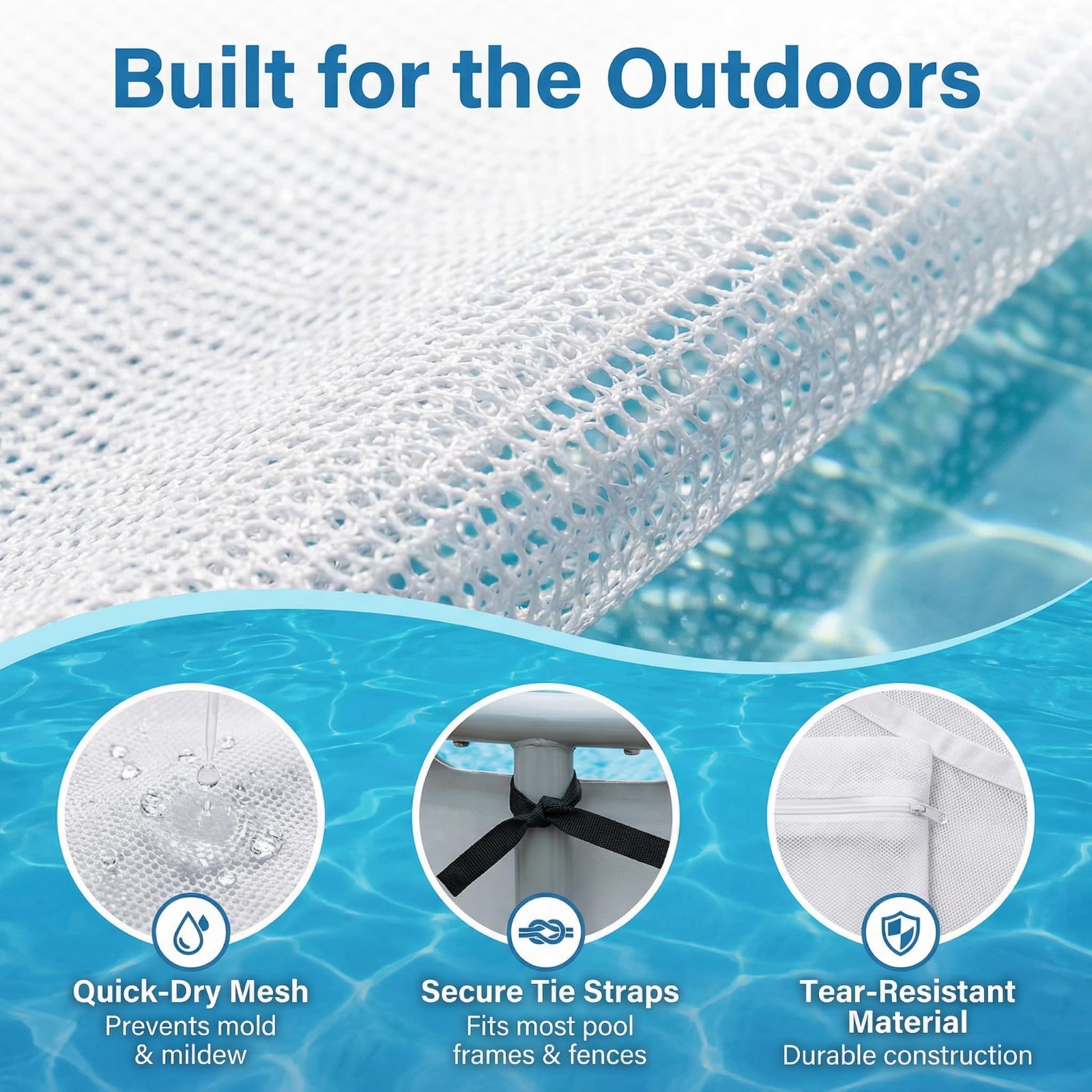 4-Pack Mesh Storage Bags for Toys & Pool Noodles – Organize Swim Gear Stylishly!