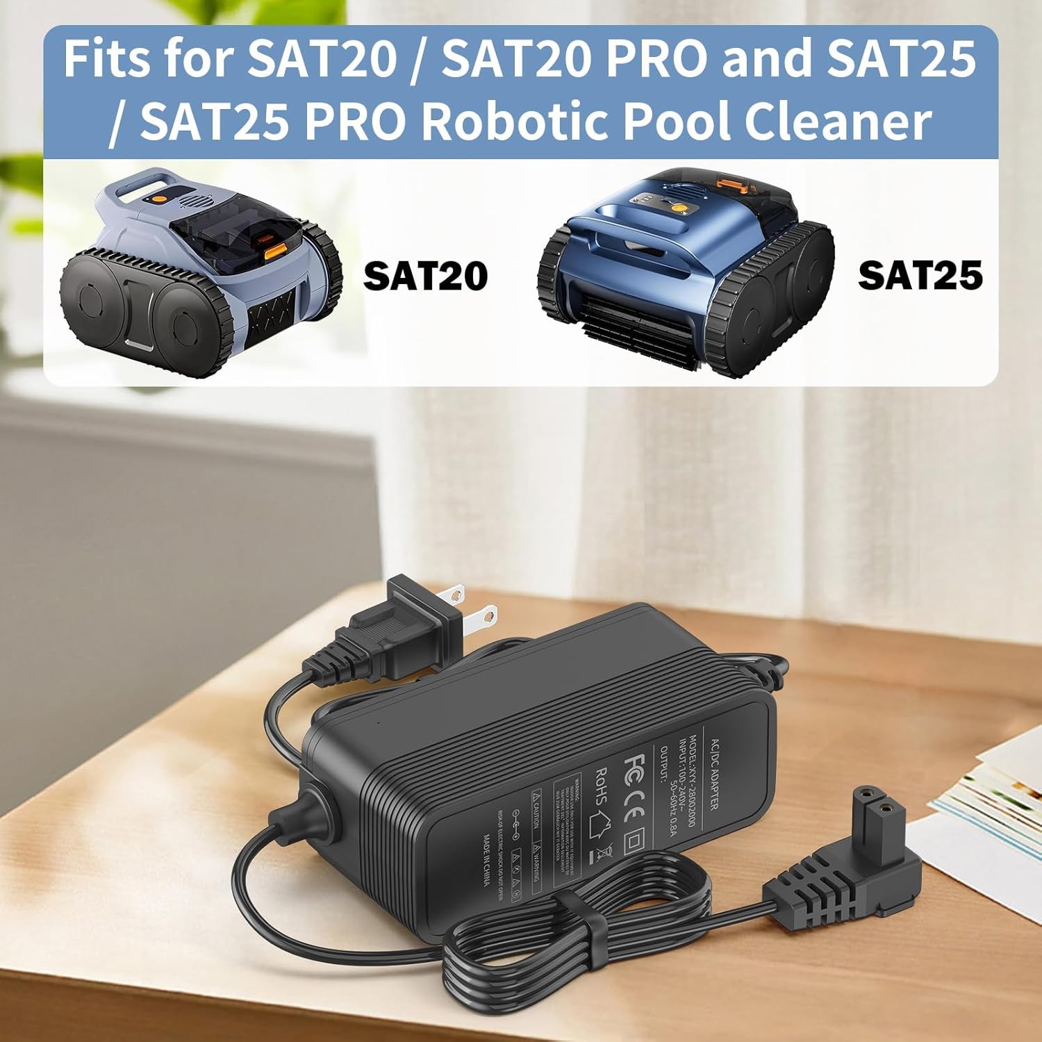 28V Charger for Robotic Pool Cleaner Seauto RERIOU Zyerch HISION SAT20/25