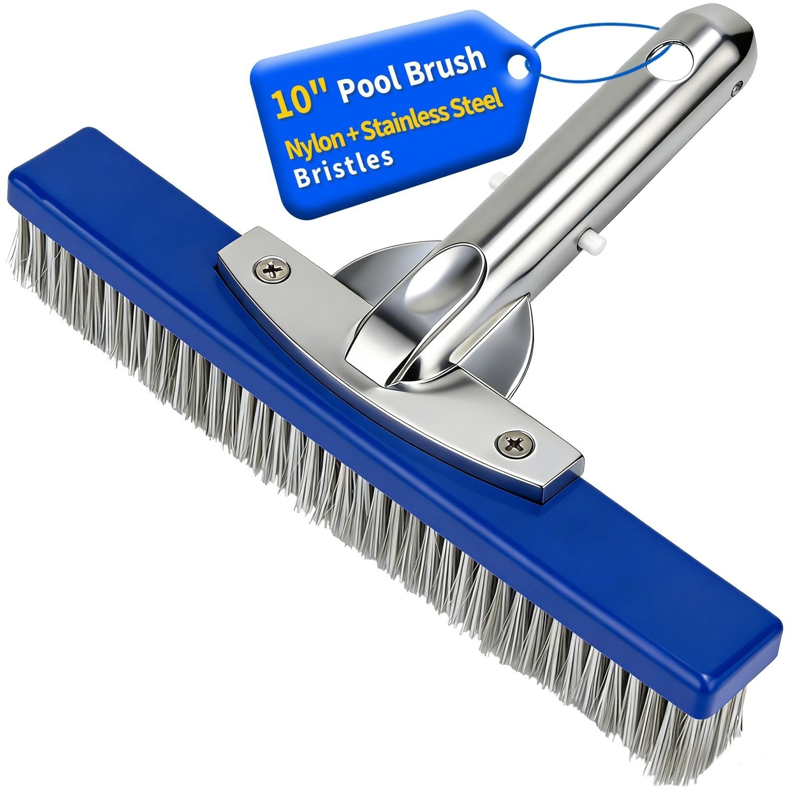 5-Inch Pool Brush Head – Heavy Duty Nylon & Stainless Steel Bristles