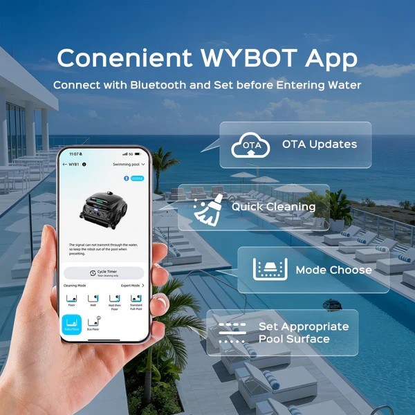WYBOT B1 Robotic Pool Cleaner Floor Wall Cleaning Robot 2026 NEW
