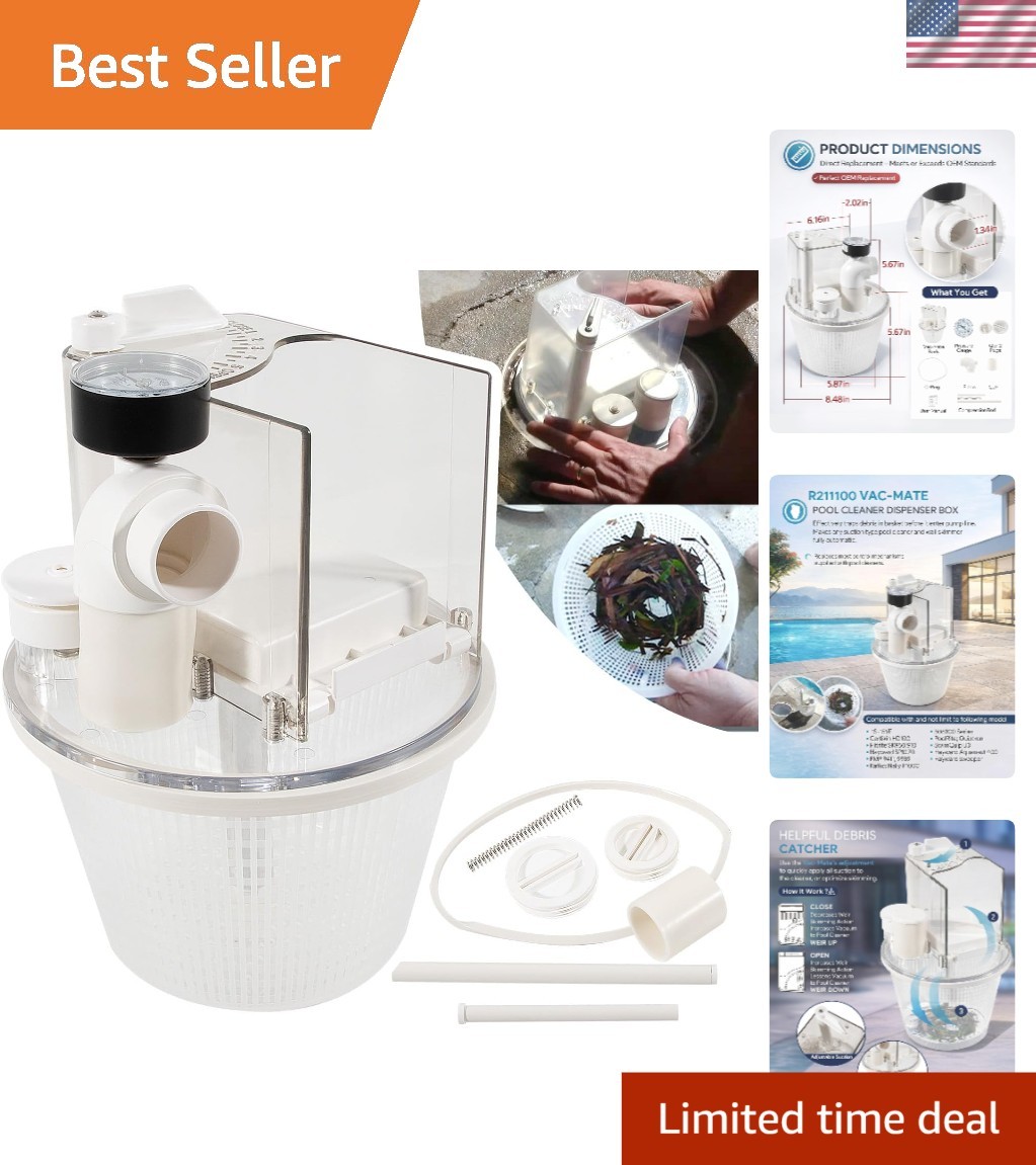 Multi-Function Pool Vacuum Attachment with Easy Installation and Pressure Gauge