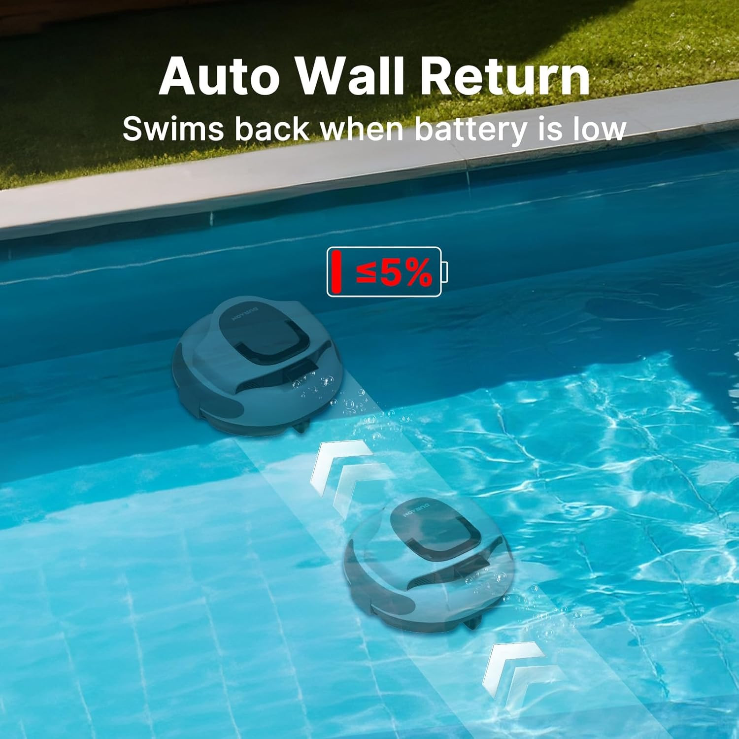 Aquaguard SE III Cordless Robotic Pool Cleaner Pool Vacuum Self-Parking for Pool