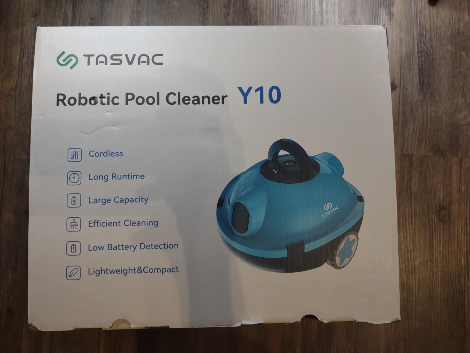 TASVAC Y10 NEW 23 Cordless In/Above Ground Robotic Pool Cleaner Charcoal-Black