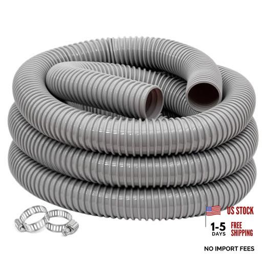 Dust Collection Hose 1.5 in × 10 ft Heavy Duty Flexible PVC 1.5in-10ft Gray