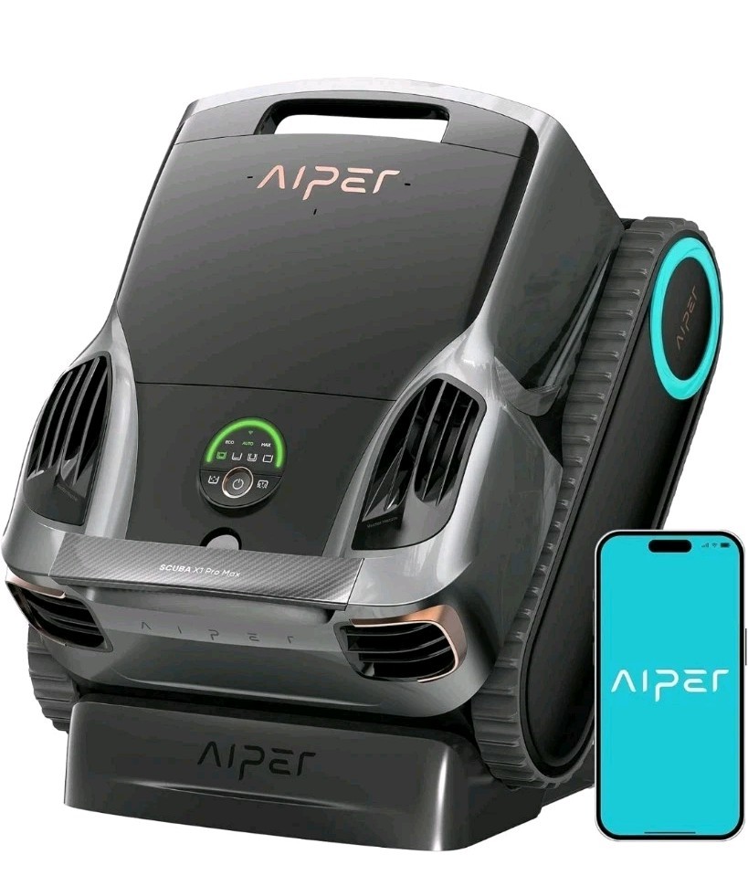Aiper Scuba X1 PRO MAX Robot Pool Cleaner: Intelligent Scanning, Skimming, Walls