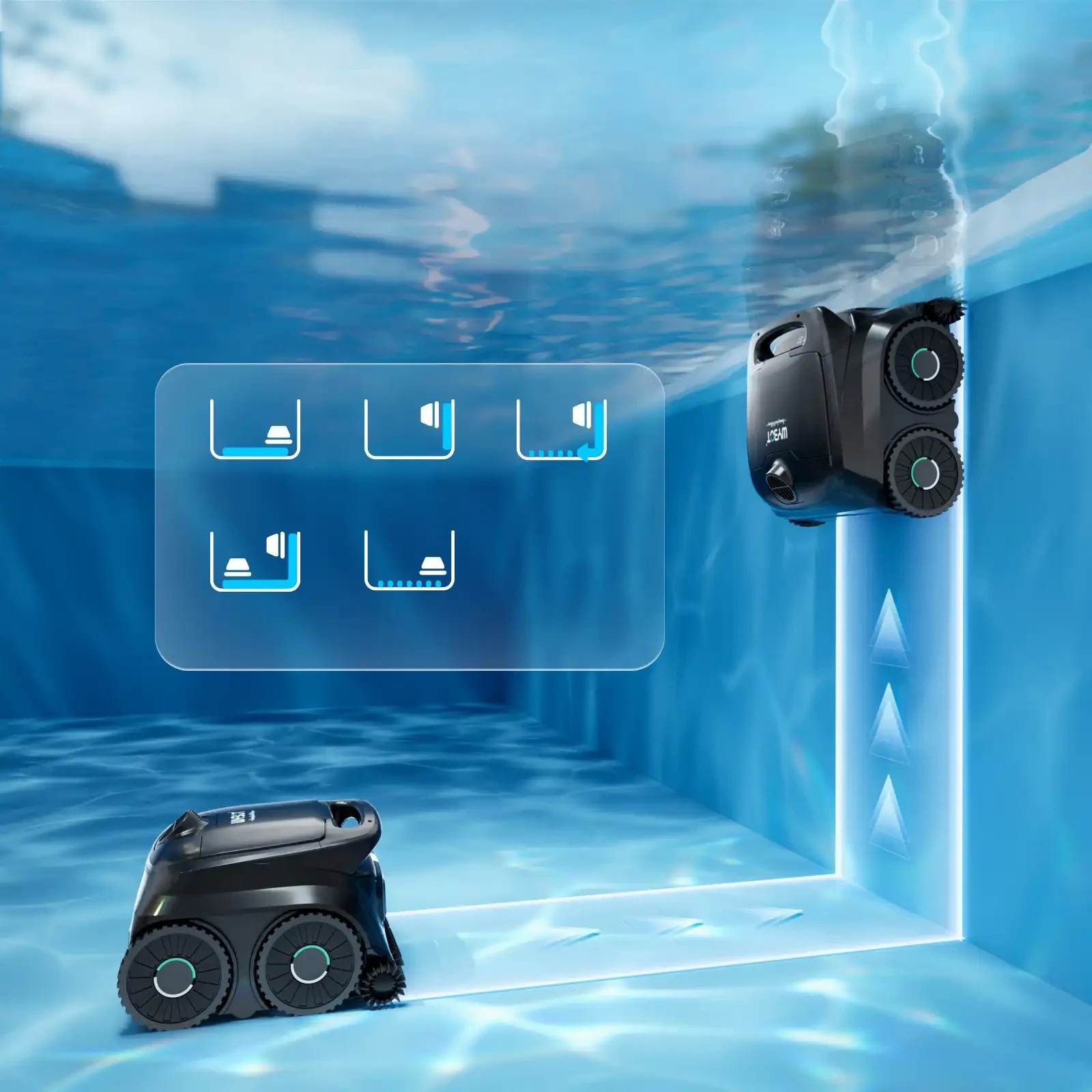 WYBOT B1 Robotic Robotic Pool Cleaner, Floor and Wall Cleaning Cordless Vacuum