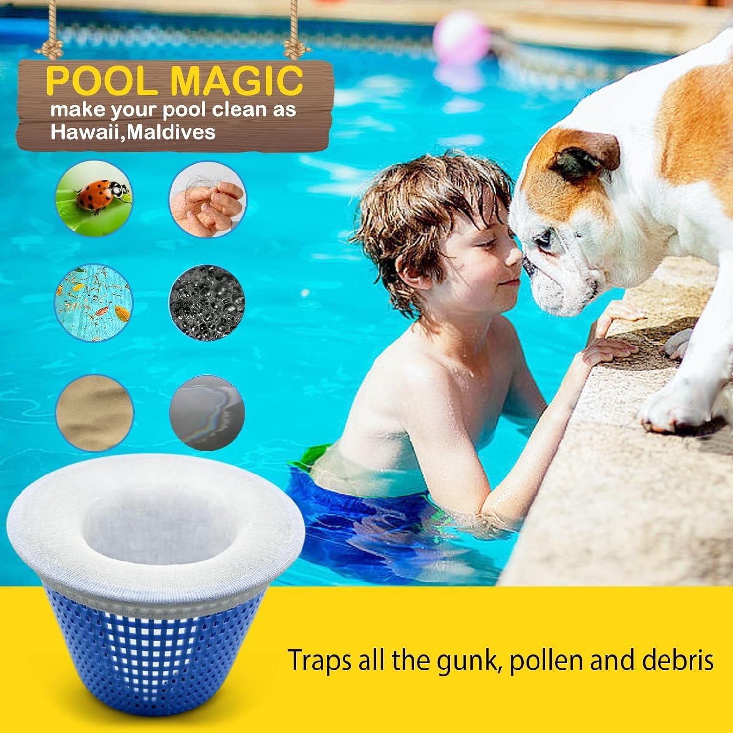 30 Pack Pool Skimmer Filter Socks for Inground Pool Or Above Ground Pool Filt…