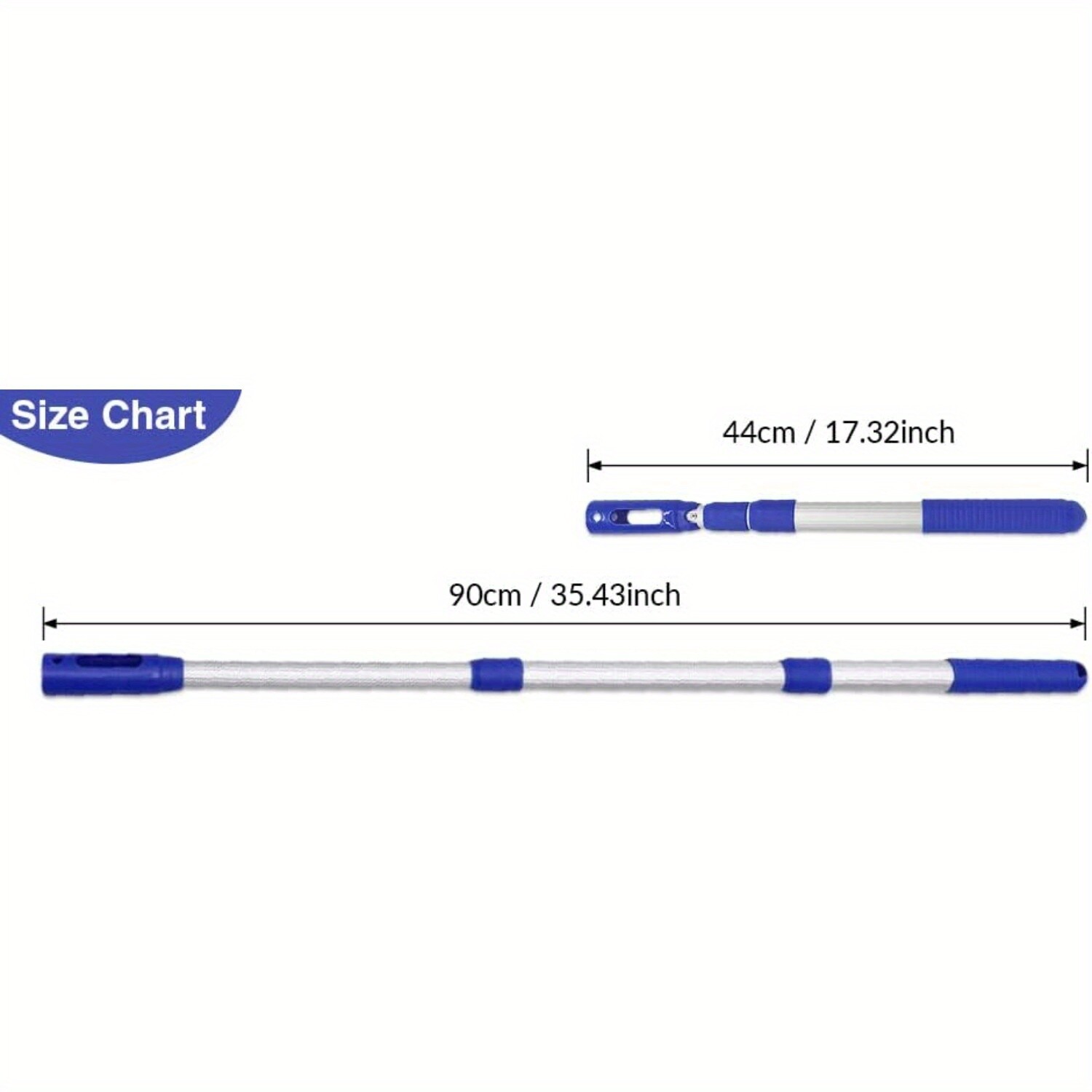Pool Maintenance Pole – Aluminum Telescopic Rod for Connecting Nets & Brushes US